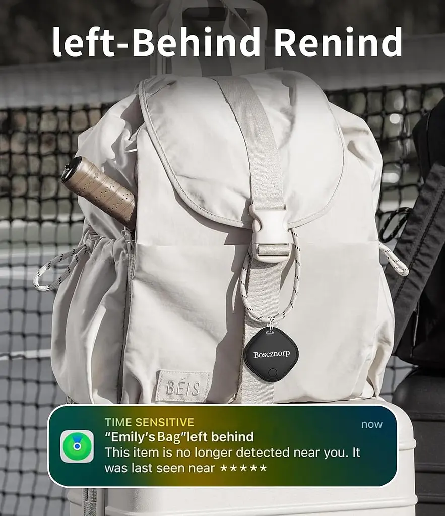 Boscznorp Air Tracker Tag 2 шт. з Apple Find My (тільки iOS) Суперлегкі шукачі предметів для ключів, гаманця, багажу, рюкзака, змі - фото 4