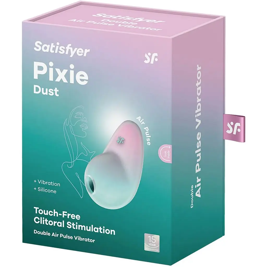 Вакуумний стимулятор з вібрацією Satisfyer Pixie Dust Mint/Pink - фото 6