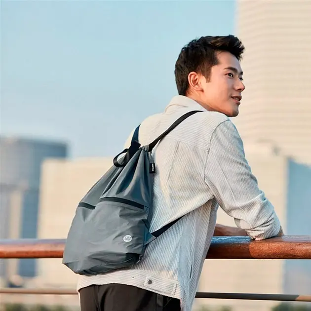 Рюкзак 90FUN NINETYGO Lightweight Urban Drawstring Backpack Dark Grey [83217] - фото 3