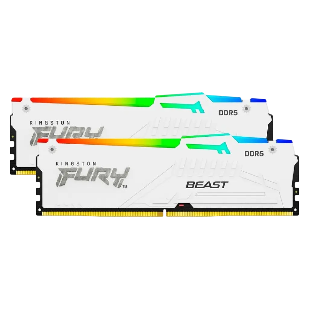 Оперативна пам'ять Kingston Fury 64GB (2x32GB) DDR5 5600 MHz Beast White RGB (ex.HyperX) (KF556C36BWEAK2-64) - фото 2