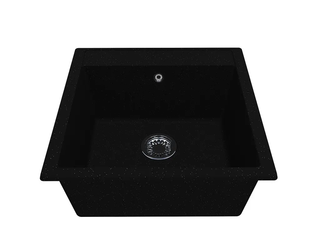 Кухонна мийка гранітна Miraggio Bodrum 510 black 508x495x227 00206507, Чорний - фото 3