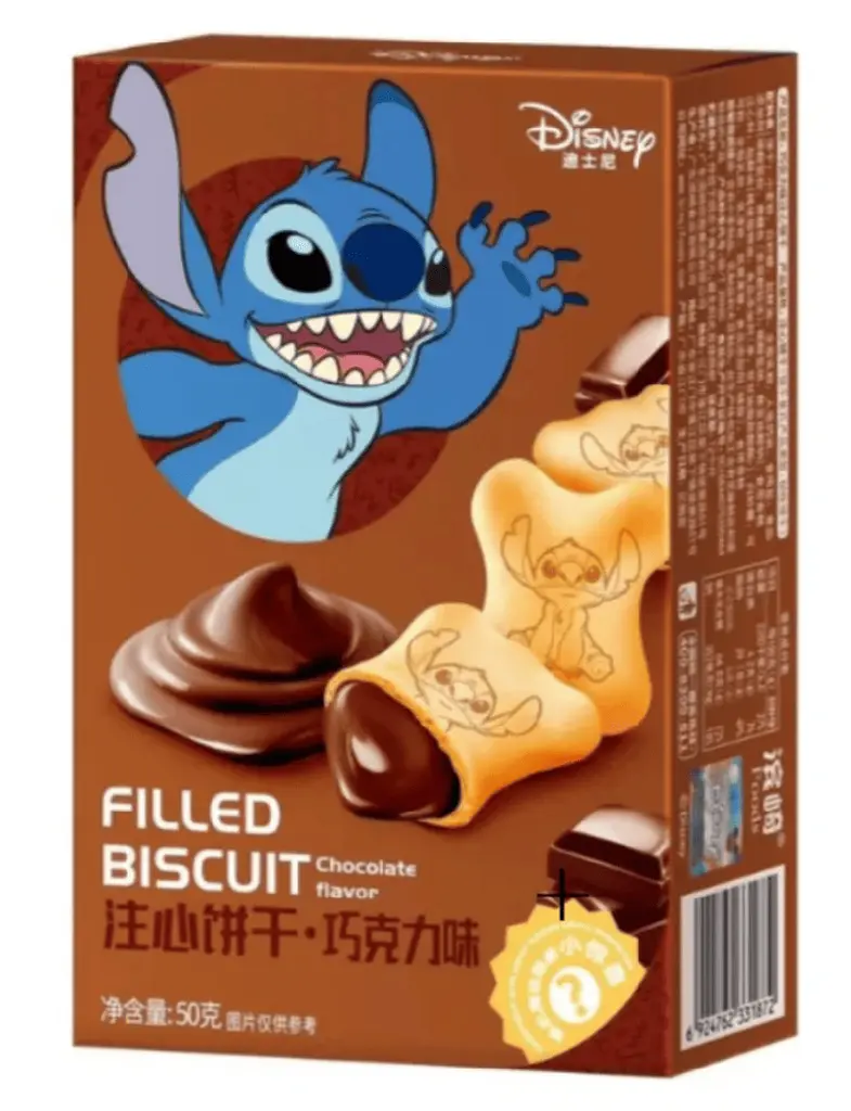 Печиво Disney Stitch Filled Biscuit Chocolat Flavor 50г