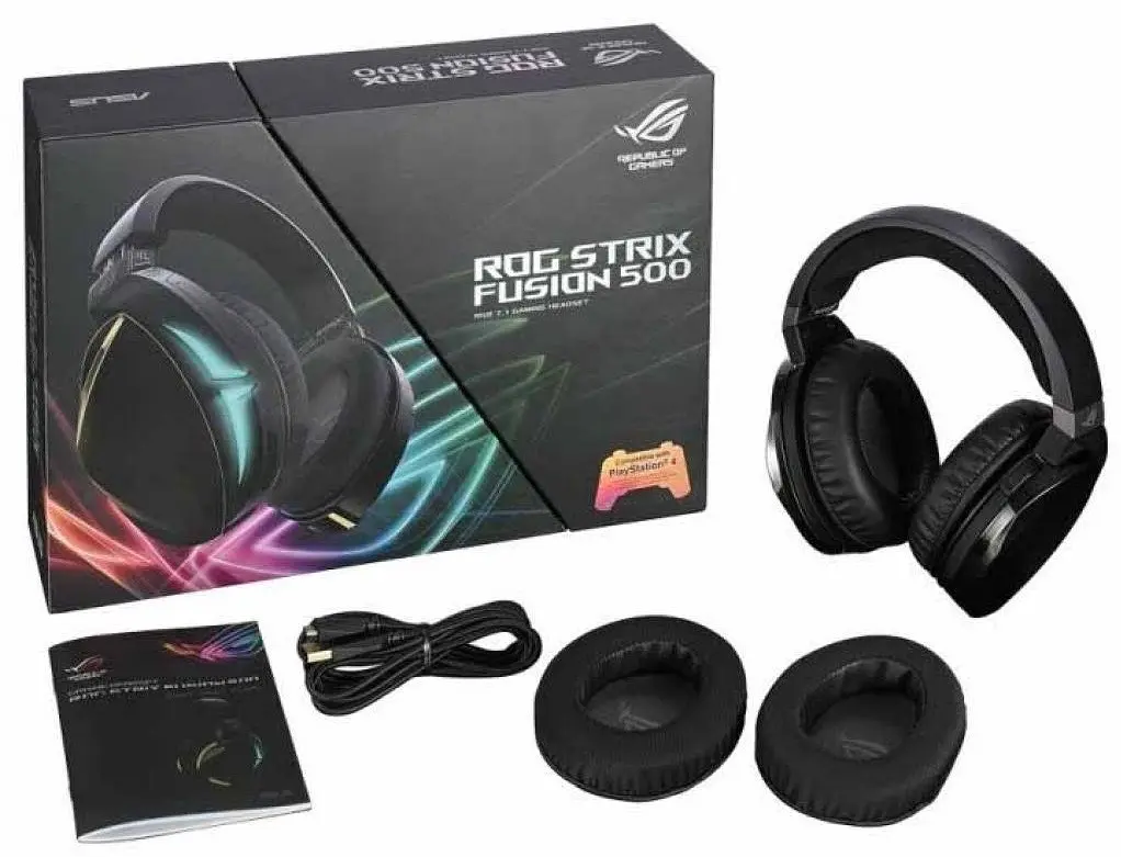Гарнітура ігрова Asus ROG Strix Fusion 500 USB Black (90YH00Z2-B8UA00) - фото 2