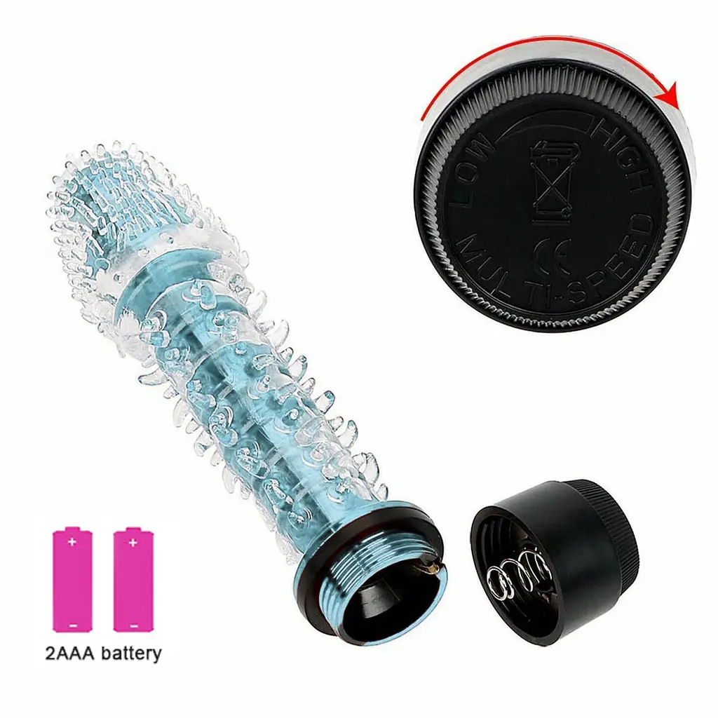 Гелевий вібратор Універсальний Бірюзовий 0269-4 ААА-2 - фото 4
