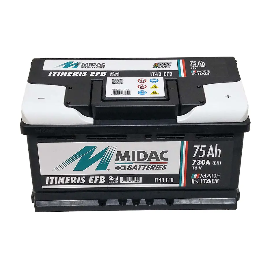 Аккумулятор 6СТ-75A MIDAC ITINERIS EFB START STOP низкий, 12V, 75Ah, R EN730А - фото 2