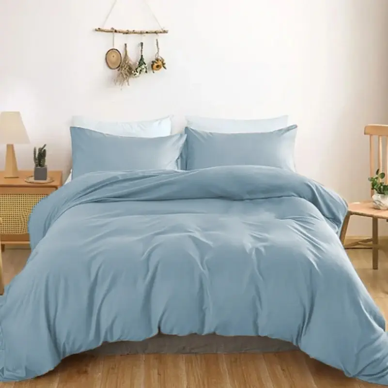 Простирадло на гумці MirSon Satin Light Pro 10-019 Gray-blue 90x200 см сіро-блакитне (2200011024370) - фото 2