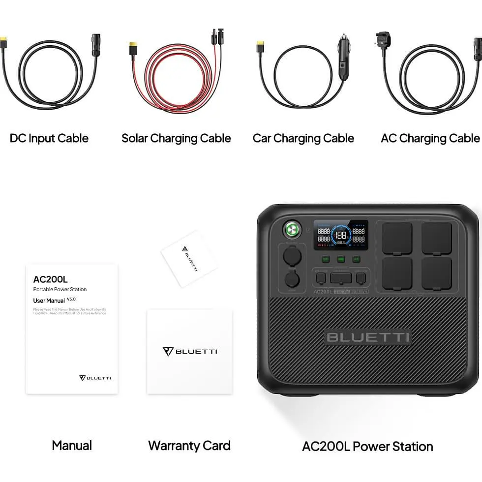 Зарядная станция BLUETTI AC200L / 2400 Вт / 2048 Вт/ч / LiFePO4 (AC200L) UA - фото 6