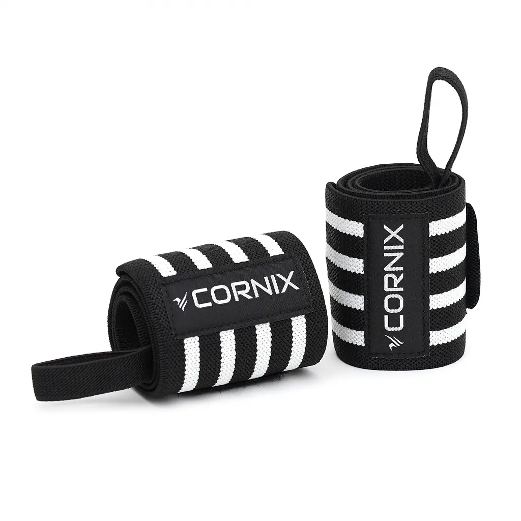 Бинти для зап'ясть (кистьові бинти) Cornix Wrist Wraps XR-0194 Black/White - фото 2