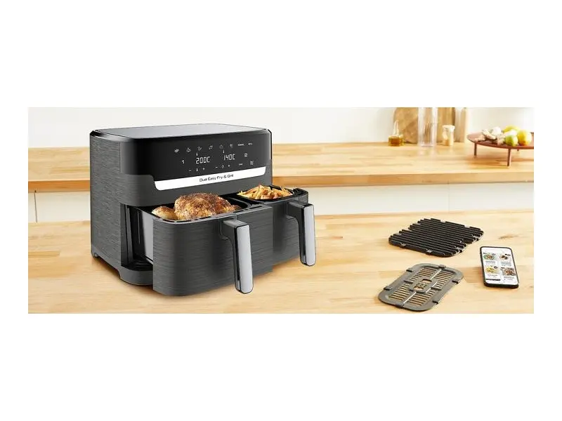 Мультипіч (аерофритюрниця) Tefal Dual Easy Fry&Grill Air Fryer EY905B10 - фото 5