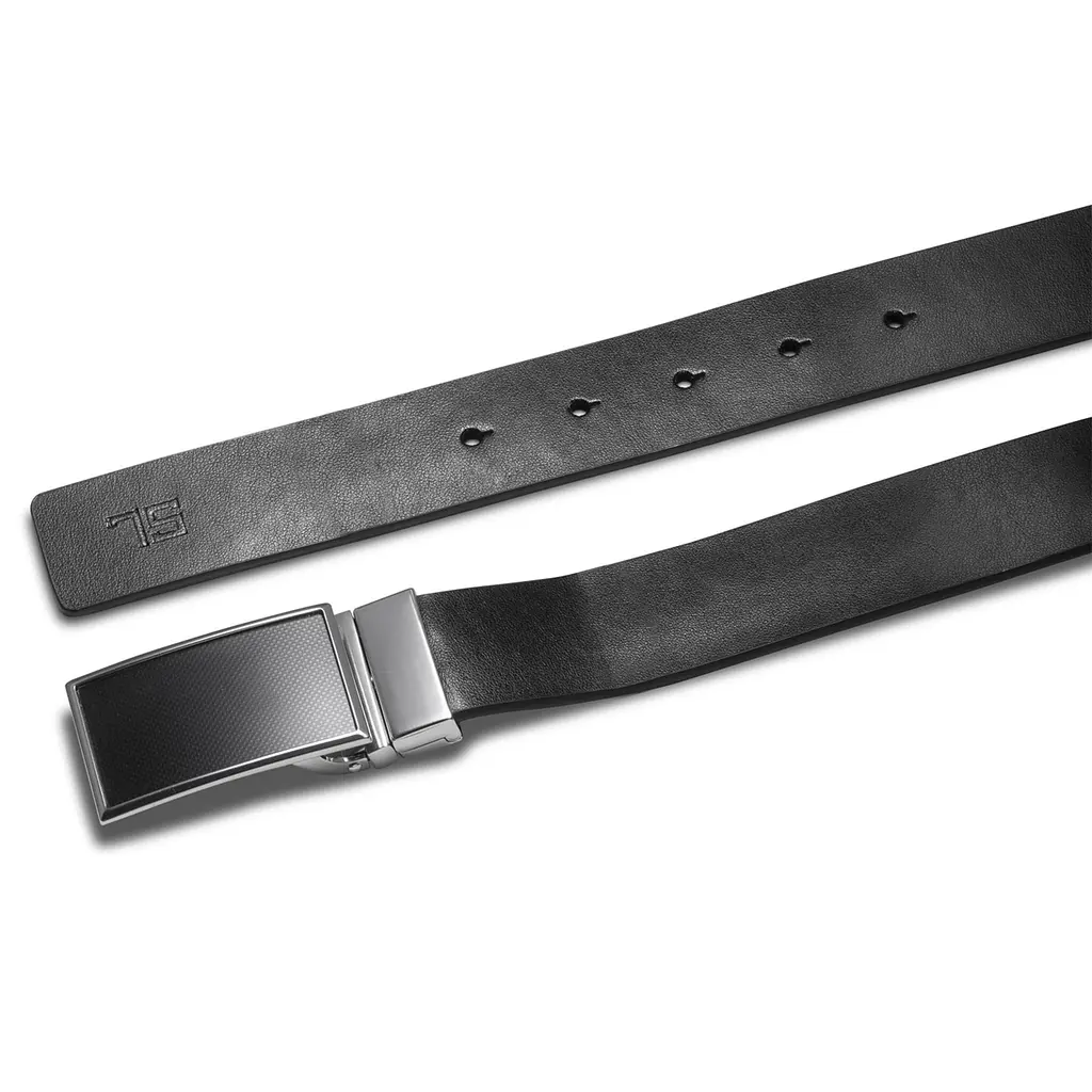 Ремінь чоловічий шкіряний Semi Line Black/Blue (P8234-0 M) - фото 2
