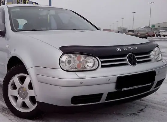 Дефлектор капоту мухобійка для Volkswagen Golf IV 1997-2003 (Vip Tuning) VW12 - фото 2