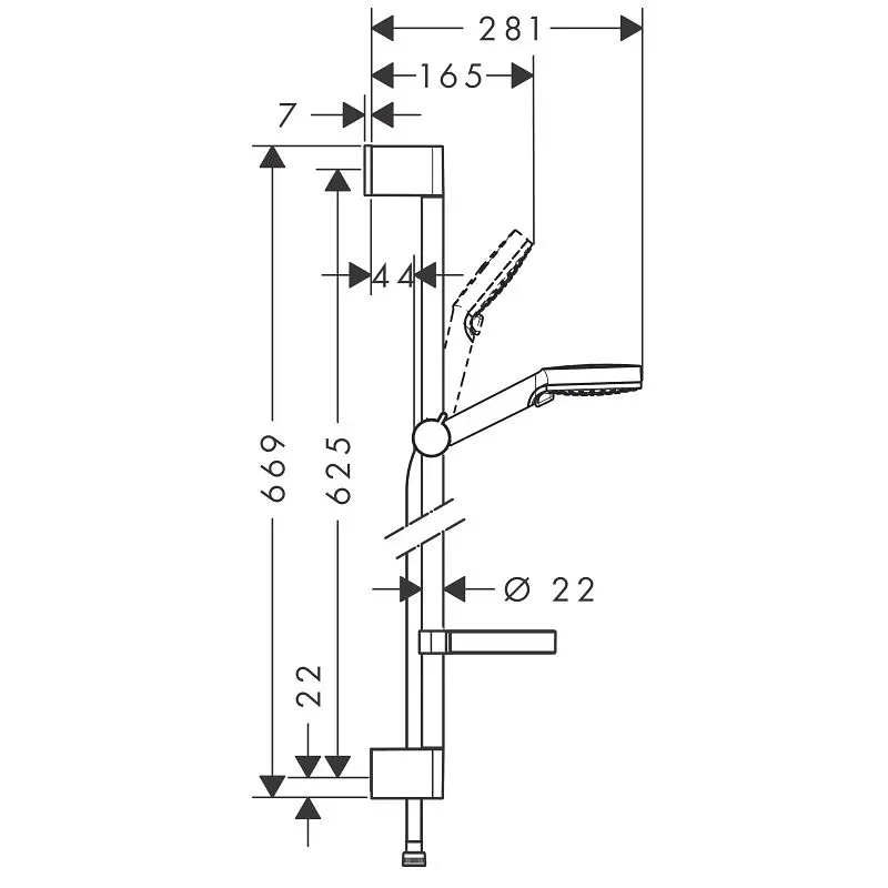 Душовий гарнітур Hansgrohe Crometta Vario 26553400, Білий - фото 2