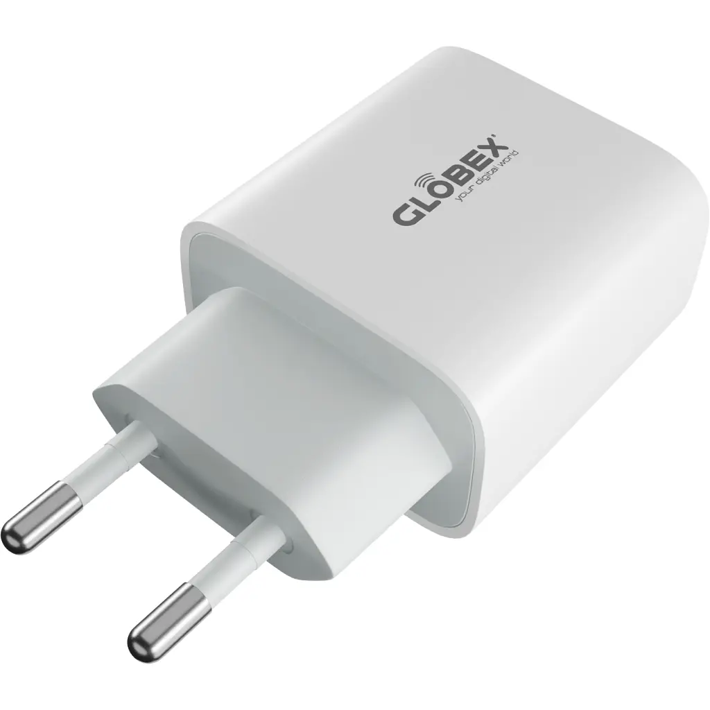 Зарядний пристрій Globex USB-C 20W FastPower white (20WC5A) - фото 3