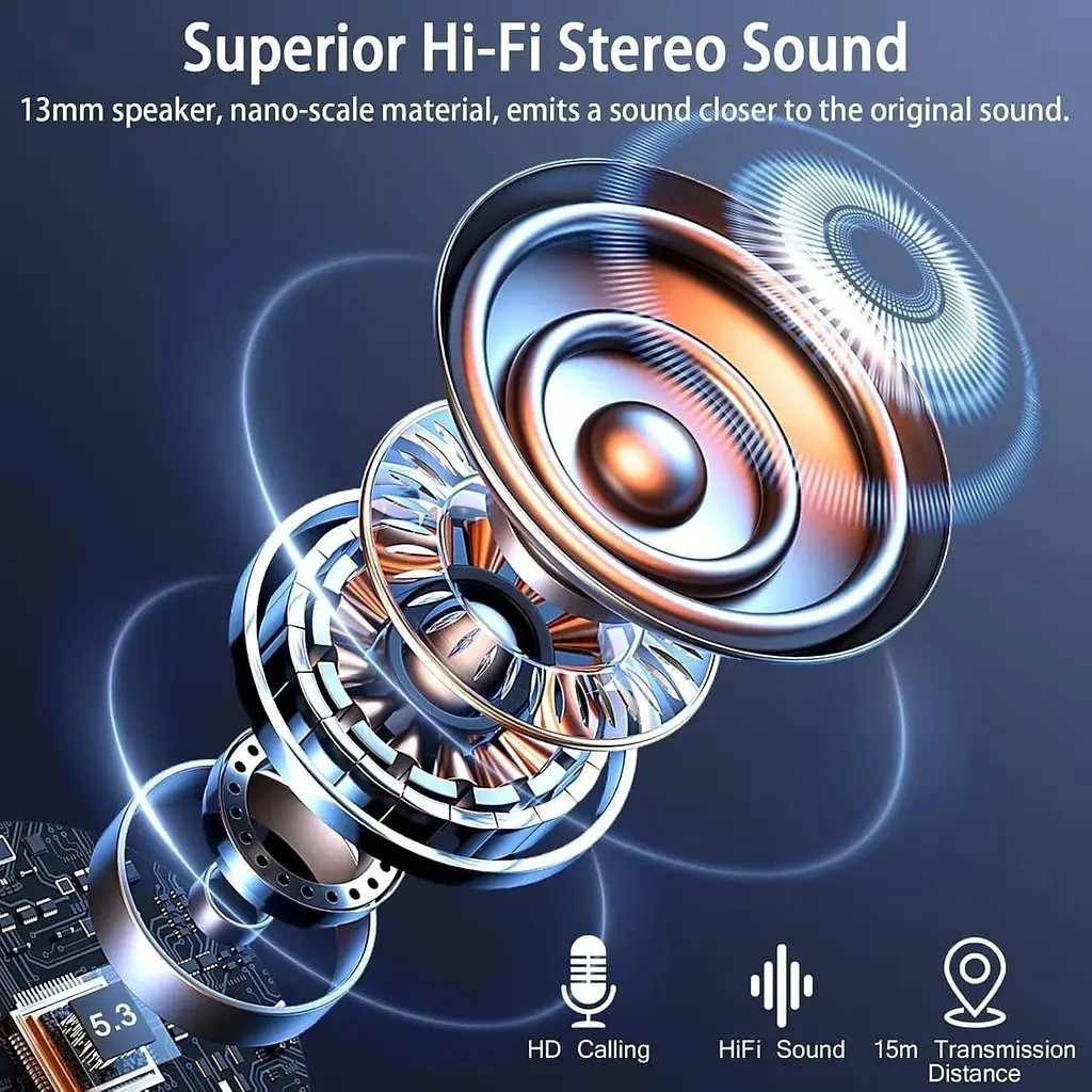 Бездротові навушники Bluetooth 5.3 - фото 6