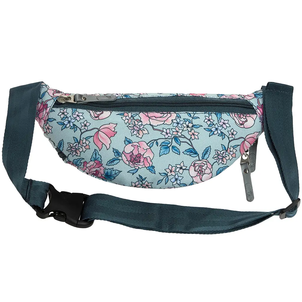 Сумка-бананка Bagland Bella 2 л сублимация 978 бирюзовая с принтом(00202664) - фото 2