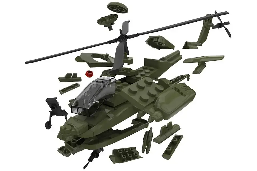 Конструктор Airfix QUICK BUILD Apache Helicopter J6004 - фото 3