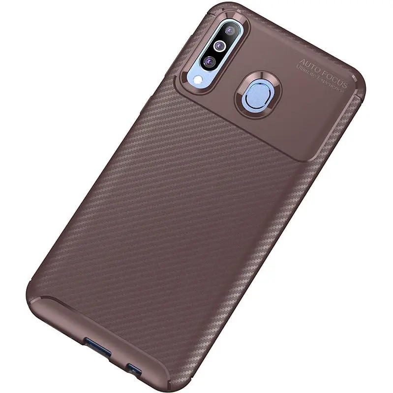 Чехол-накладка Toto TPU Carbon Fiber 1.5 mm Case Samsung Galaxy A40s/M30 Coffee - фото 2
