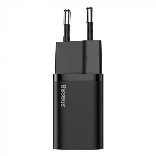 Мережевий зарядний пристрій Baseus Super Si Quick Charger 1C 25W EU чорний (CCSP020101) - фото 3