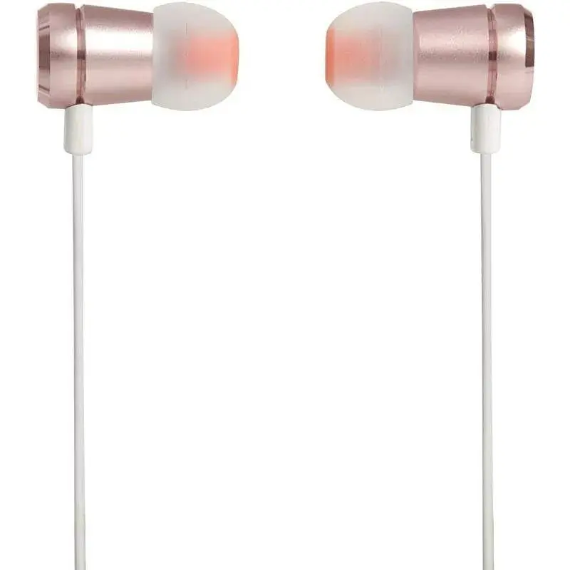 Провідна гарнітура - навушники з мікрофоном JBL T290 рожеве золото - фото 2