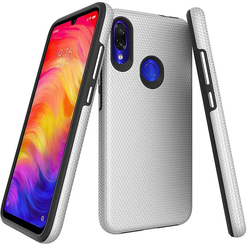 Чохол-накладка Toto Triangle TPU+PC Case Xiaomi Redmi Note 7 Silver - фото 2