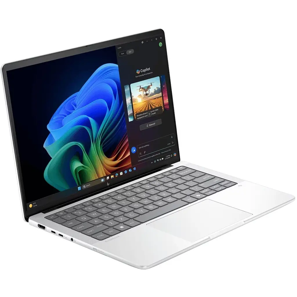 Ноутбук HP 14 EliteBook X G1a 2.8K Touch/Ryzen 9 AI HX 375/64GB/2TB/UMA/W11P/Silver (B9ZW9ET) - фото 3