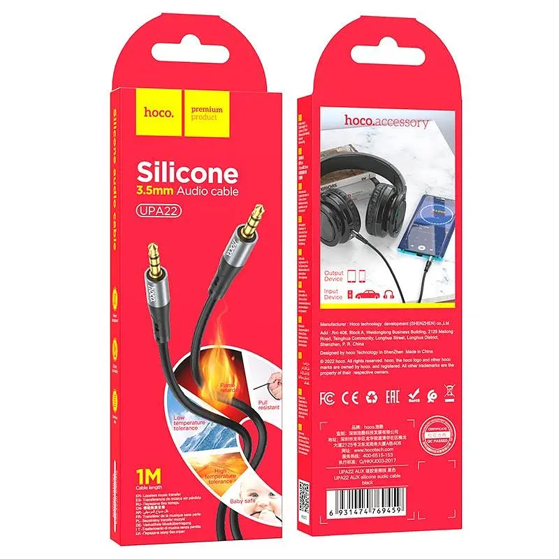 Кабель Hoco aux silicone digital audio conversion cable UPA22 1M - фото 3