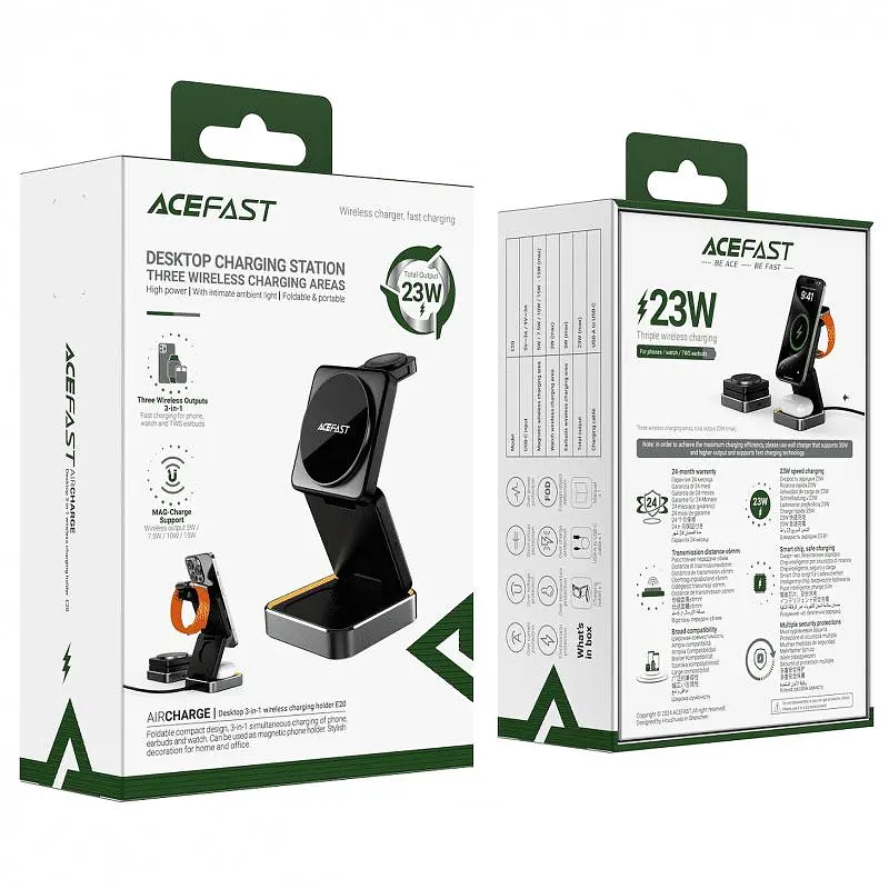 БЗП E20 3in1 15W Black Acefast teh0029884 - фото 6