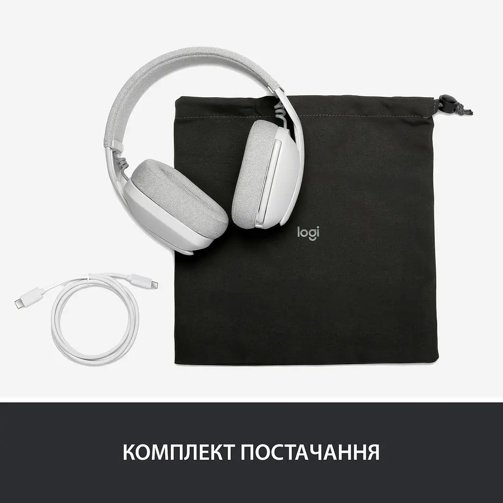 Гарнітура Logitech ZONE VIBE 100 Wireless Off White (981-001219) - фото 10