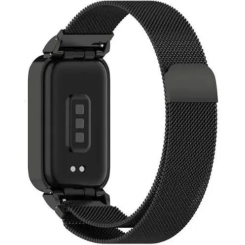 Ремешок DK для Xiaomi Mi Smart Band 9 Active Metal Milanese Loop Magnetic (018854) (black) - фото 3