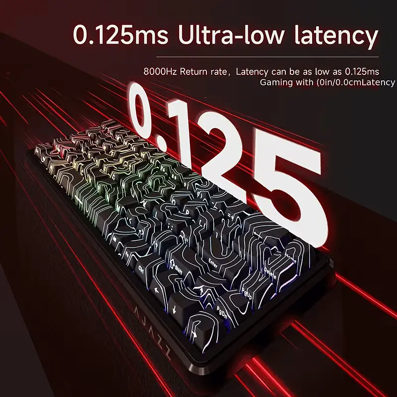 Игровая проводная магнитная клавиатура AJAZZ AK680 MAX / RGB / Magnetic Switch / 8К / Black Lines - фото 3