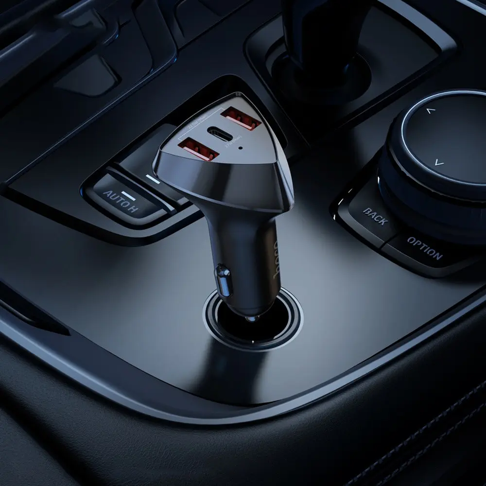 Автомобільний зарядний пристрій Hoco DZ10 2 USB/Type-C PD 27W QC чорний - фото 7