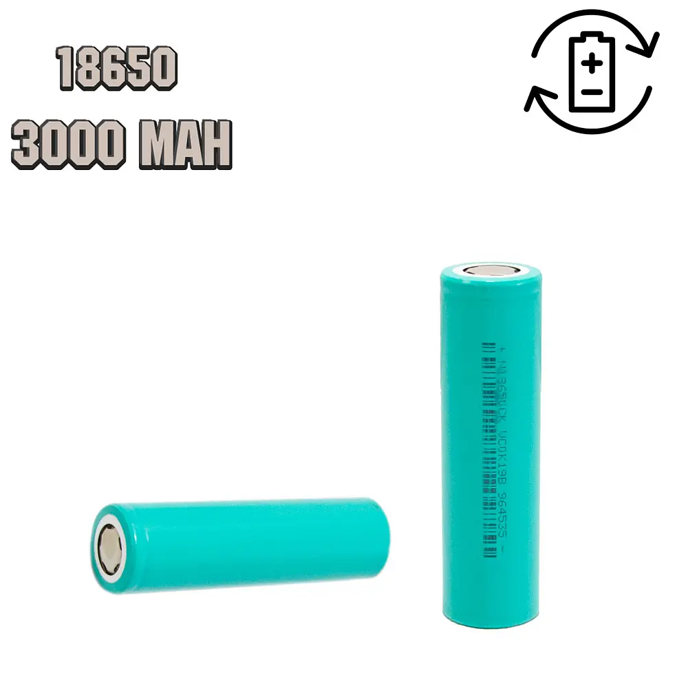 Аккумулятор литий-ионный 18650 Li-Ion 3000 mAh, бирюзовый, 1 шт - фото 2