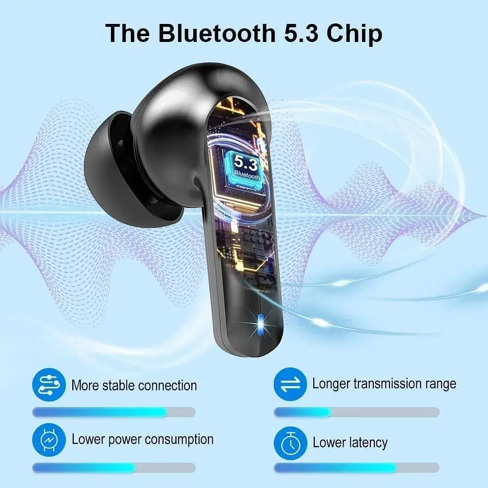 Бездротові навушники Bluetooth 5.3 з 4 мікрофонами - фото 4