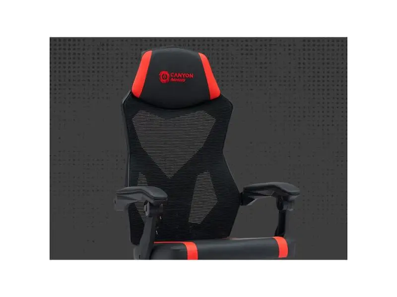 Комп'ютерне крісло для геймера Canyon Flow MCH01 Mesh Black/Red (CNE-MCH01R) - фото 7