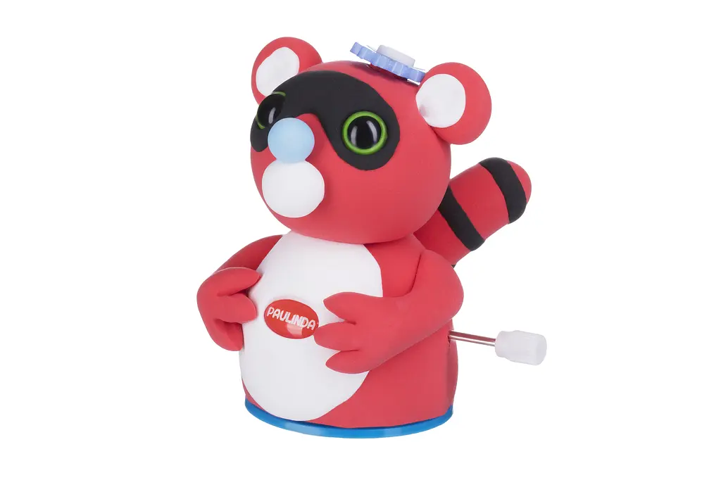 Масса для лепки Paulinda Super Dough Circle Baby Енот с подвижными глазами красный (PL-081177-1) - фото 2