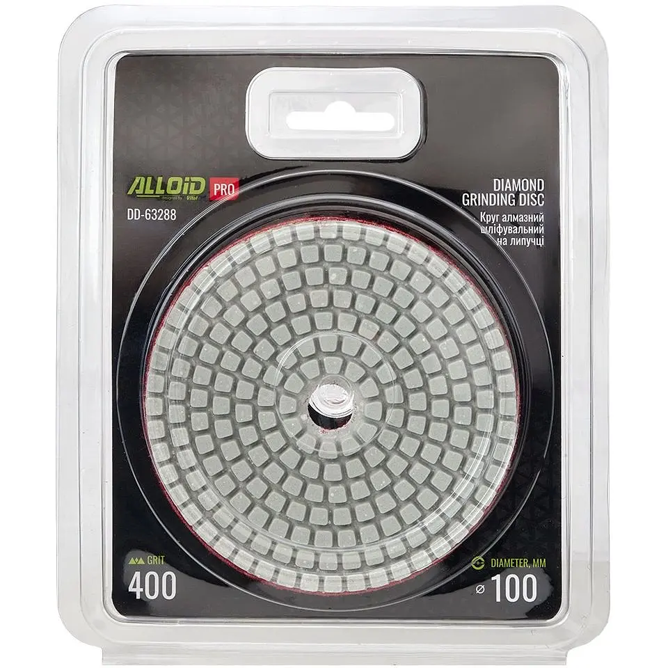 Круг алмазный Alloid Building Tools шлифовальный на липучке 100 мм зерно 400 (DD-63288) - фото 4