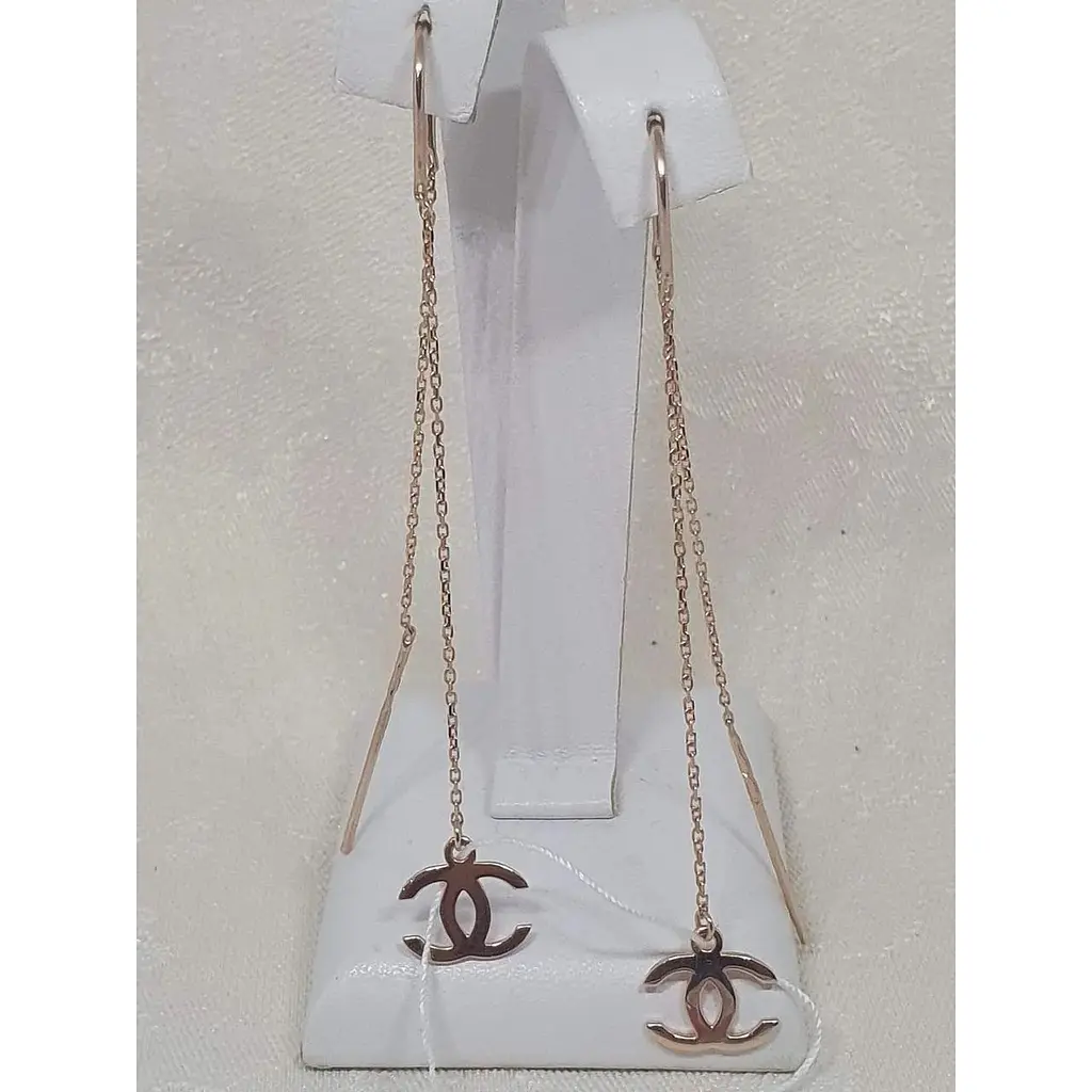 Золоті сережки-протяжки Tango. 580126 - фото 2