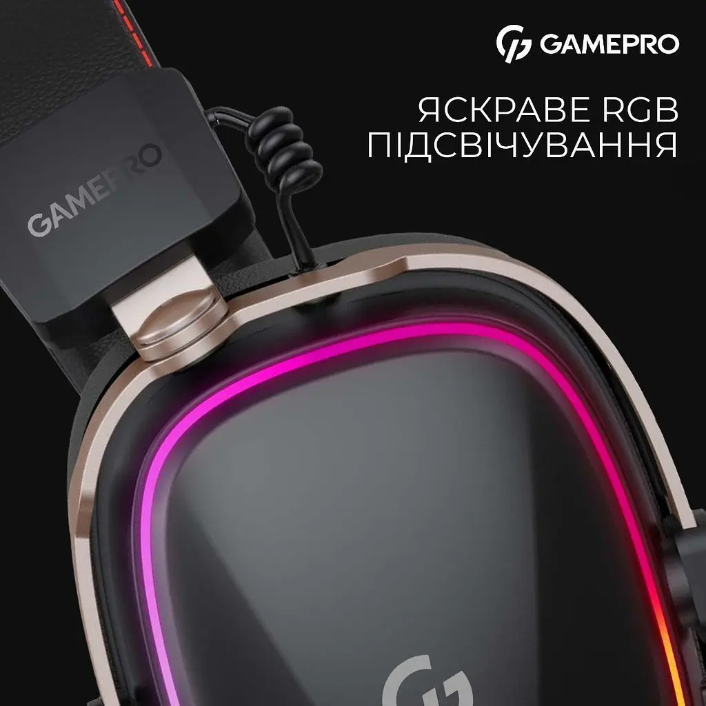 Ігрові навушники GamePro Asgard Valkyria RGB Tri-mode Black (HSW249B) [138322] - фото 8