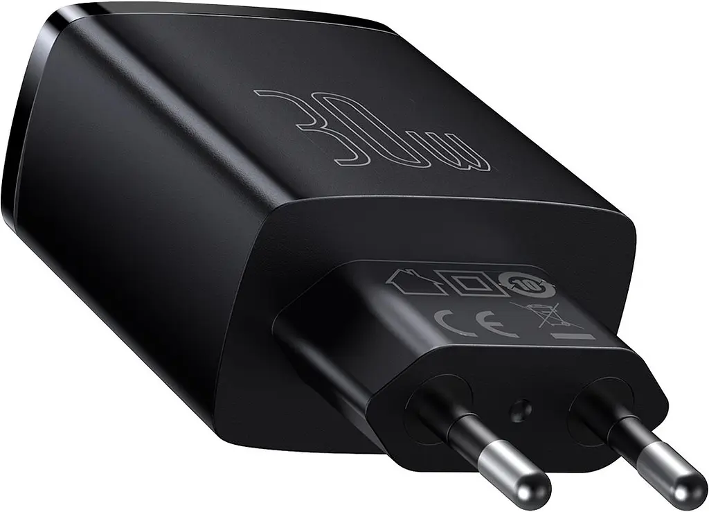 Зарядний пристрій Baseus Compact Quick Charger 2U+C 30W EU black (CCXJ-E01) - фото 5