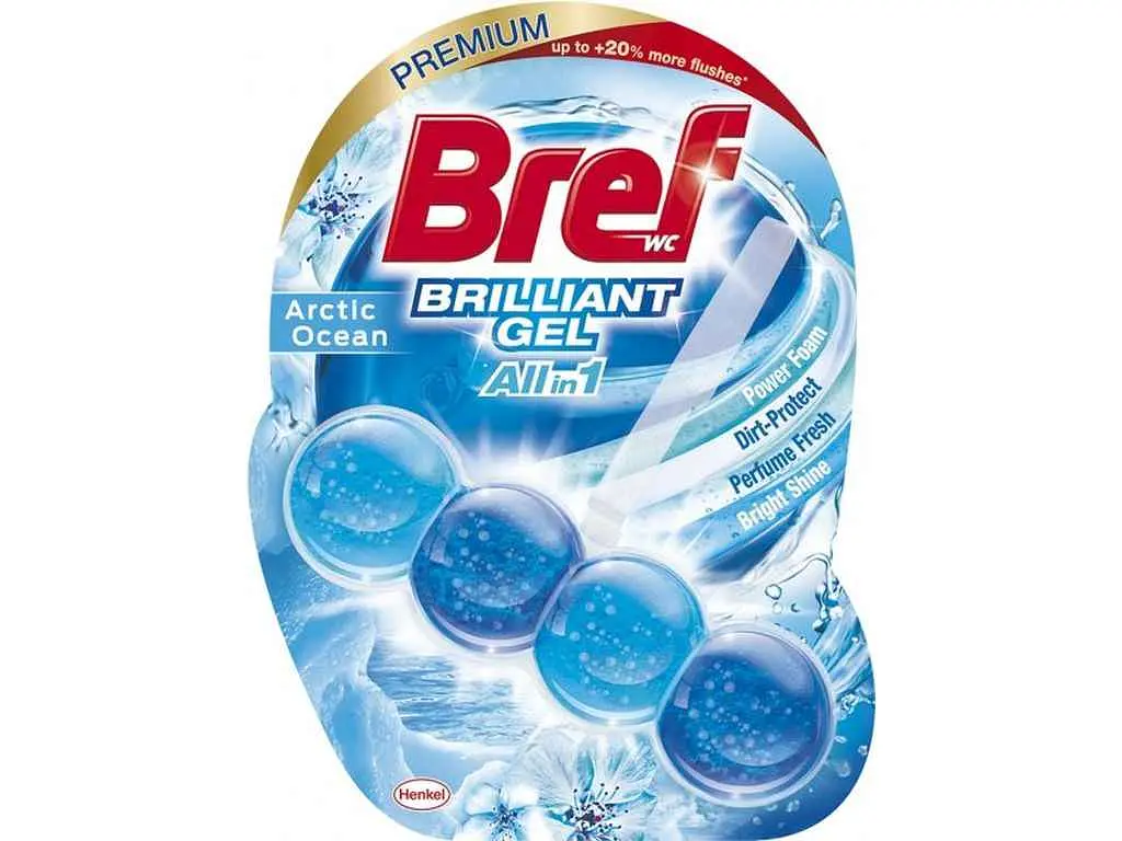 Блок для туалетів BREF Блискучий гель Арктичний океан 42г