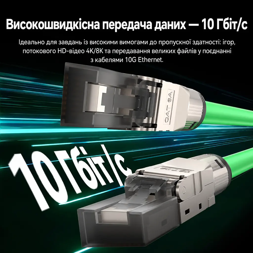 Екранований мережевий штекер Vention 10 шт. конектор RJ45 8P8C Cat6A FTP для мереж 10 Гбіт/с монтаж без обтискних кліщів для жил 23–26 AWG для кабелю діаметром до 8,7 мм організатор для проводів діаметром до 1,6 мм багаторазове використання схеми T568A і T568B фіксація кабелю стопорною гайкою позолочені контакти сірий (IDPH0-10) - фото 9
