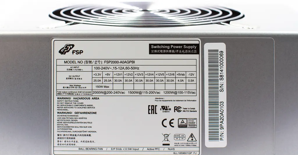 Блок питания FSP FSP2000-52AGPBI 2000W (FSP2000-52AGPBI) - фото 3