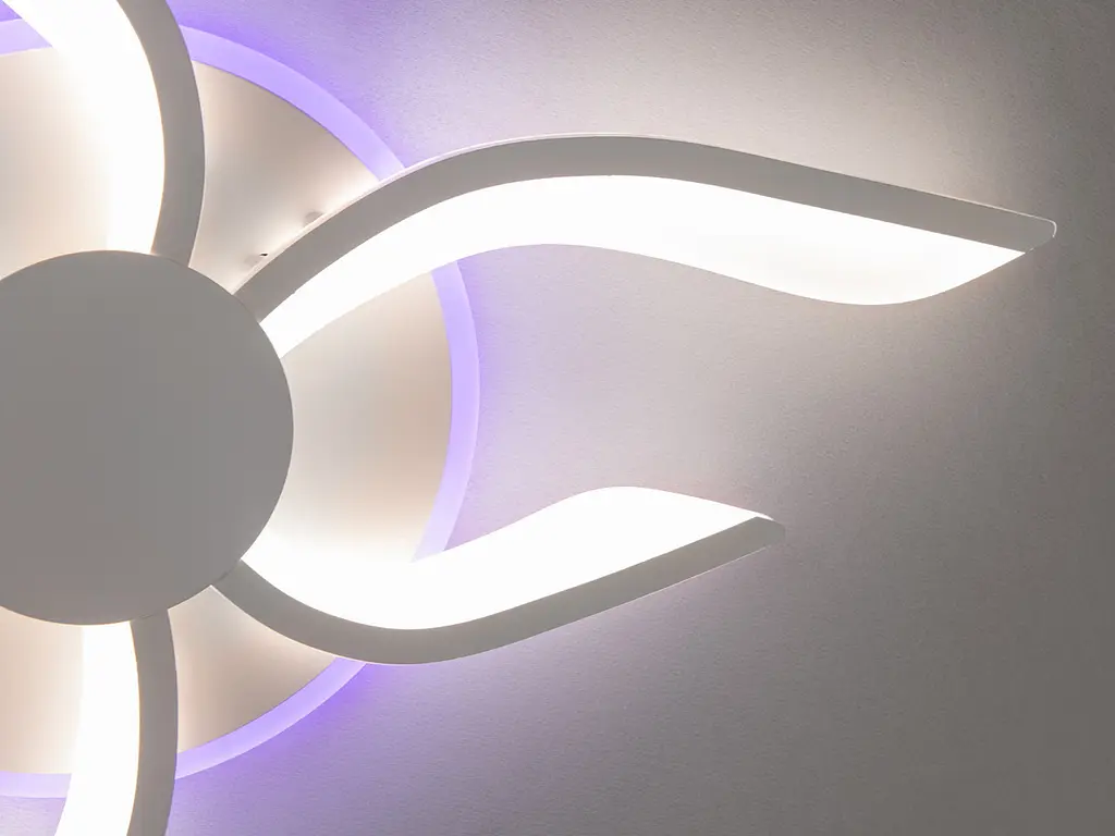 Світильник LED Diasha 2481/3+3WH, 52W, 3200K-6500K, білий метал, сучасний стиль для дому - фото 5