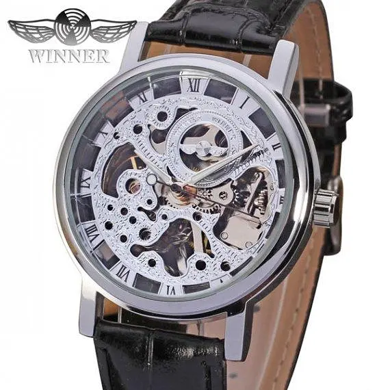 Чоловічий наручний класичний годинник Winner Silver - фото 2