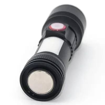 Ліхтар Quantum Adept 10W LED zoom +COB з USB+ Li-ion18650/2600mAh (QM-FL1031-18650/2600) - фото 3