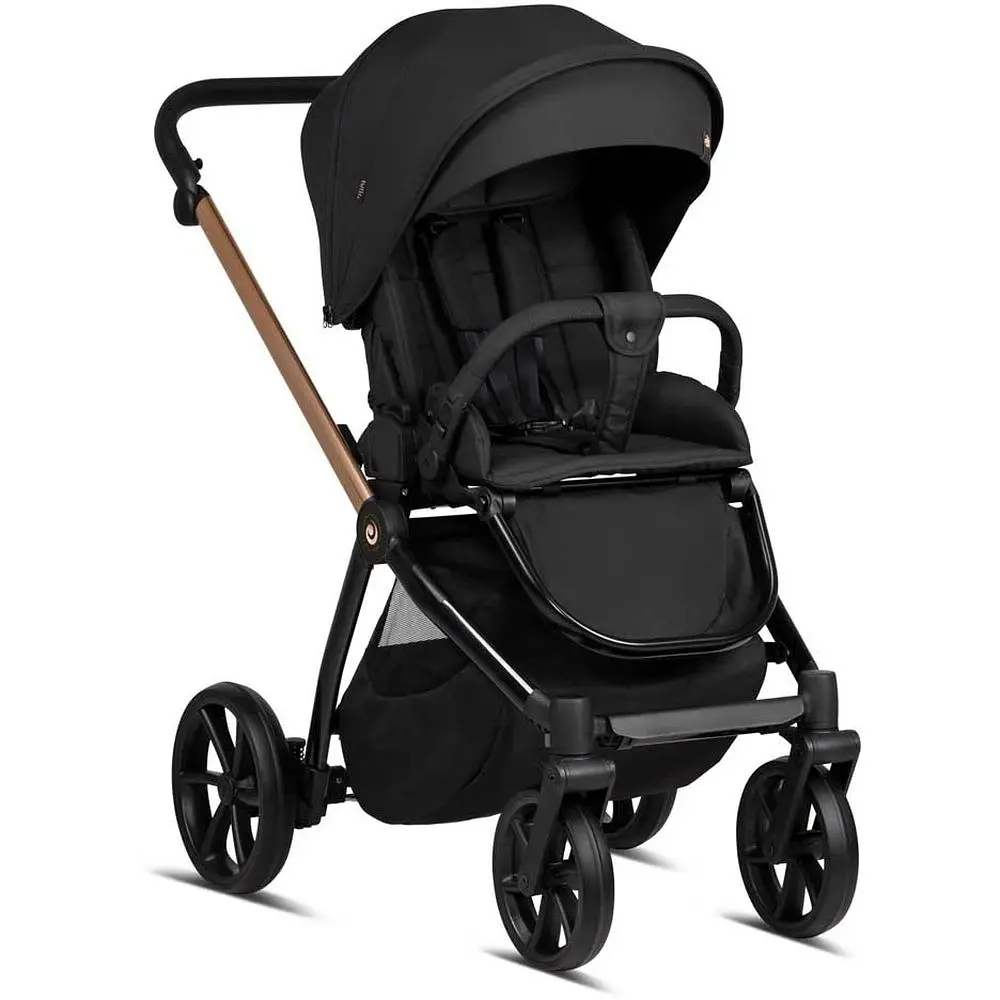 Коляска Tutis Mio Plus Thermo Black Edition Rose Gold, універсальна 2 в 1, чорна (1352292) - фото 2