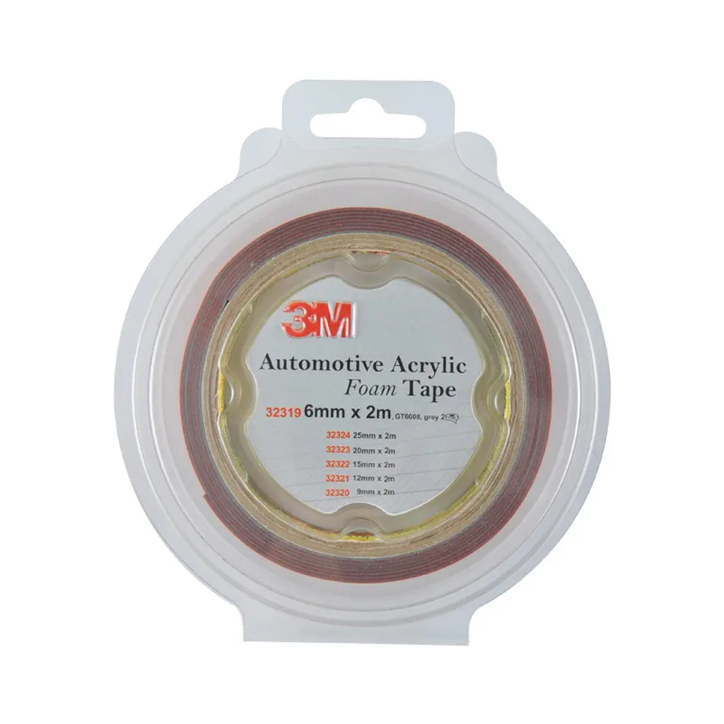 Стрічка клейка — скотч двосторонній 3M темно-сірий 2 метри ширина 6 мм набір 2 штуки (32319) - фото 2