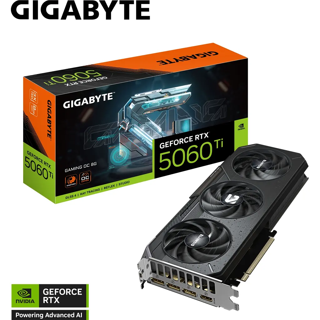 Видеокарта Gigabyte GeForce RTX5060Ti 8Gb Gaming OC (GV-N506TGAMING OC-8GD) - фото 11