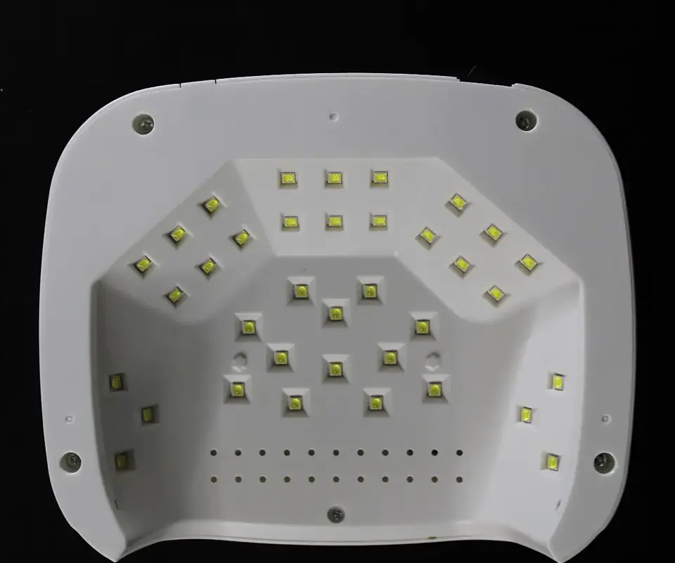 Лампа для маникюра со стразами SUN S20 UV/LED дисплей сенсор движения дно съемное для педикюра 268 Вт Белый - фото 3