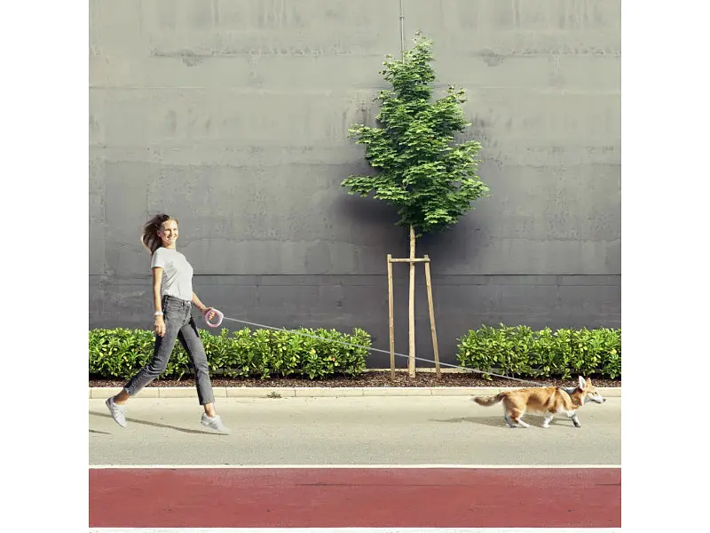 Поводок для собак WAUDOG R-leash светоотражающая лента XS-M до 40 кг 2.9 м розовый (81277) - фото 5